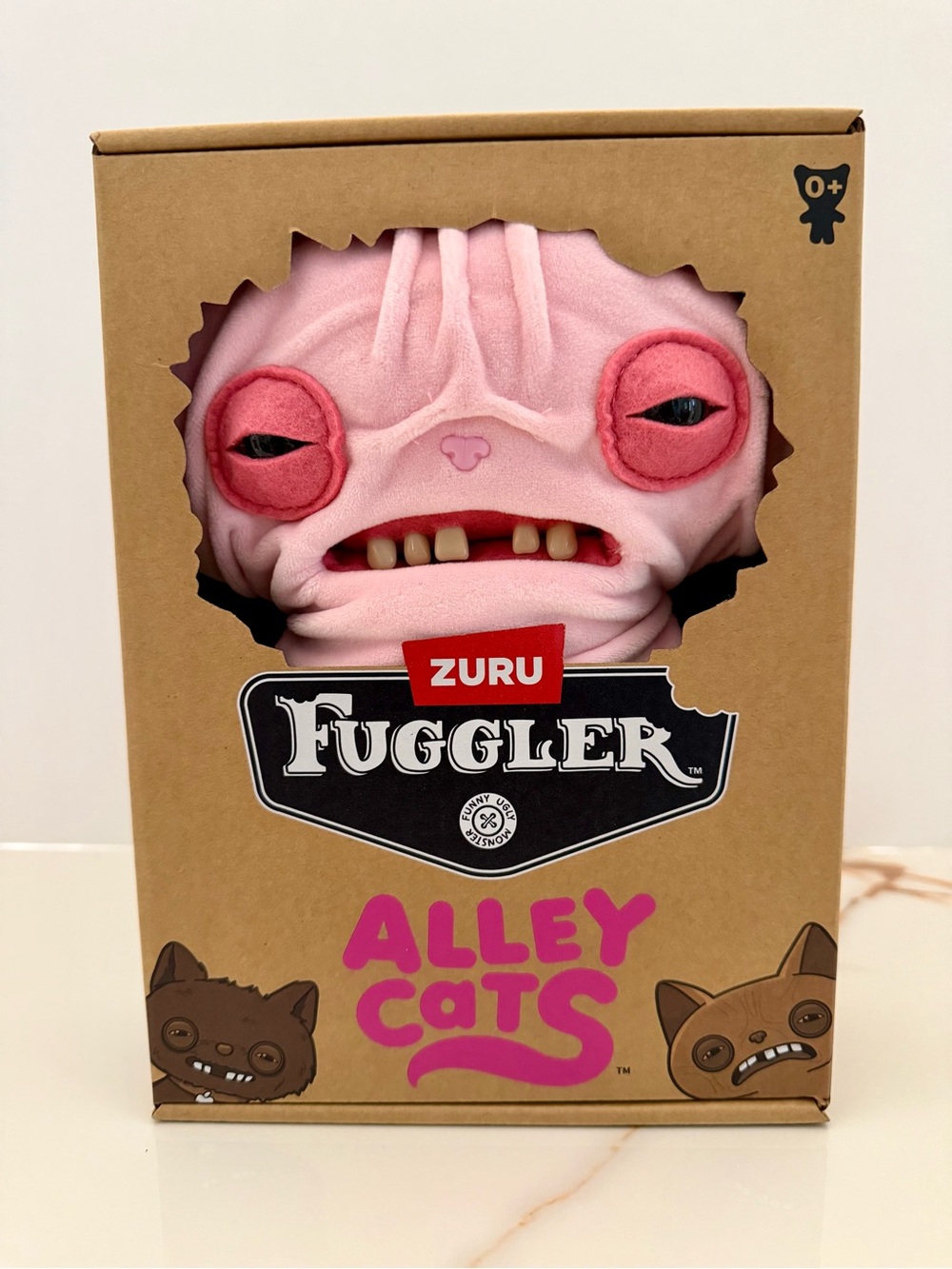 ZURU Fuggler Alley Cats WRINKLE MCSTINKLES Funny Ugly Monster Plush Toy 9”
